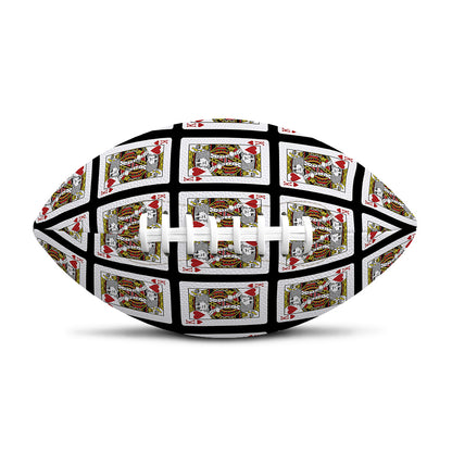 King Of Hearts Pattern Print Rugby Ball