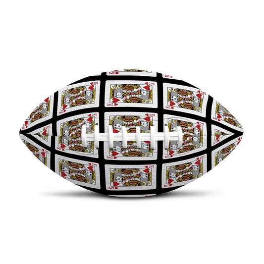 King Of Hearts Pattern Print Rugby Ball
