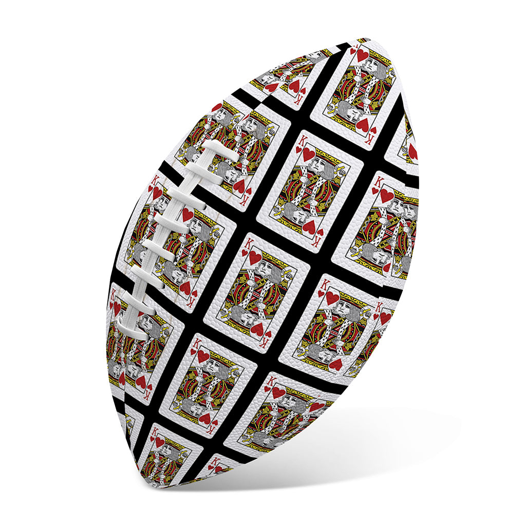 King Of Hearts Pattern Print Rugby Ball