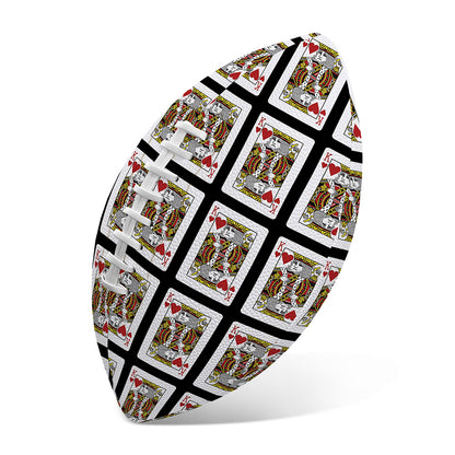 King Of Hearts Pattern Print Rugby Ball
