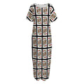 King Of Hearts Pattern Print Short Sleeve Long Nightdress