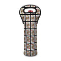King Of Hearts Pattern Print Single Neoprene Wine Tote
