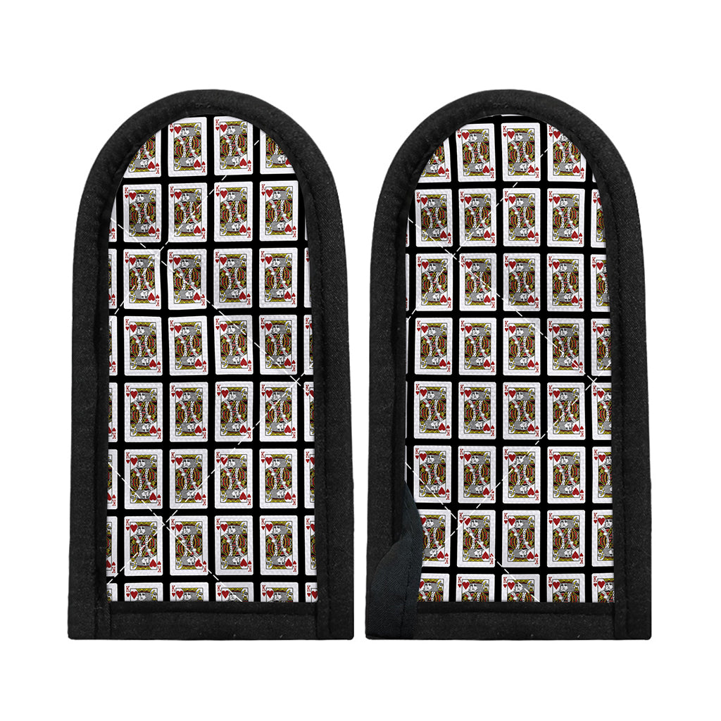 King Of Hearts Pattern Print Skillet Handle Cover