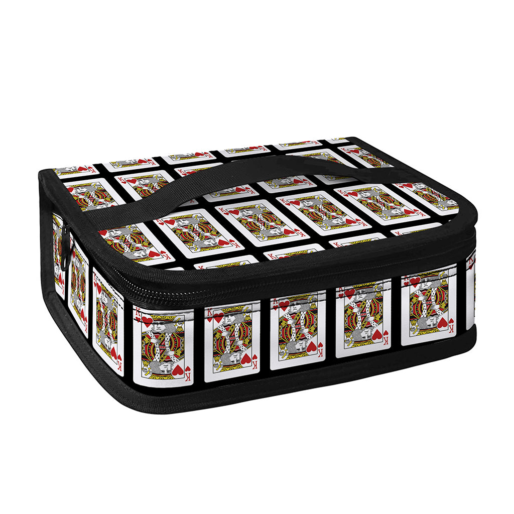 King Of Hearts Pattern Print Small Lunch Bag