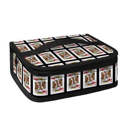 King Of Hearts Pattern Print Small Lunch Bag