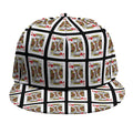 King Of Hearts Pattern Print Snapback Cap