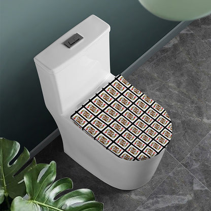 King Of Hearts Pattern Print Toilet Lid Cover