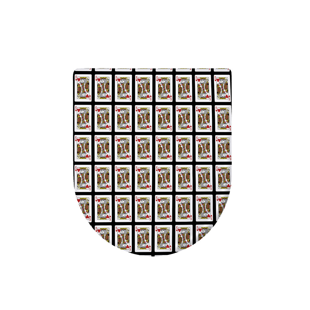 King Of Hearts Pattern Print Toilet Lid Cover