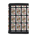 King Of Hearts Pattern Print Trifold Wallet