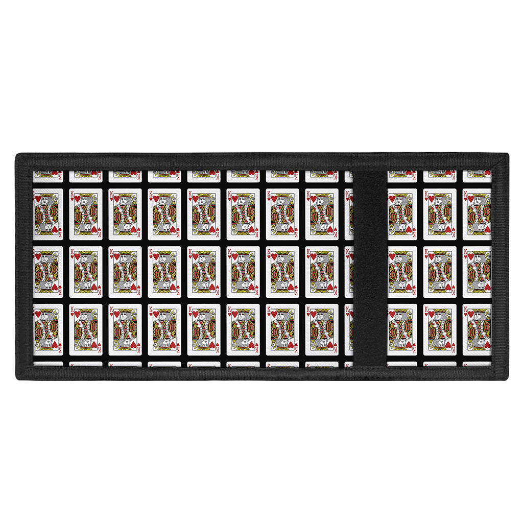 King Of Hearts Pattern Print Trifold Wallet