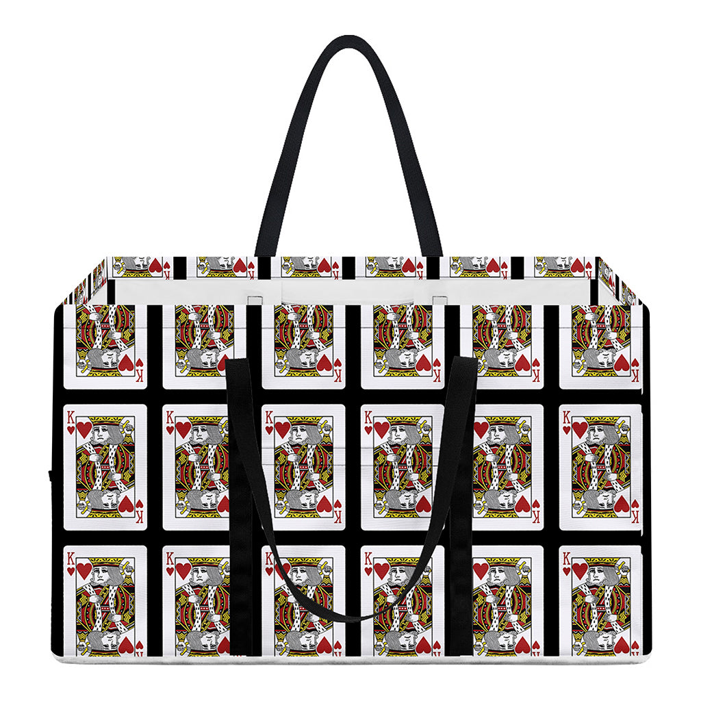 King Of Hearts Pattern Print Utility Tote Bag