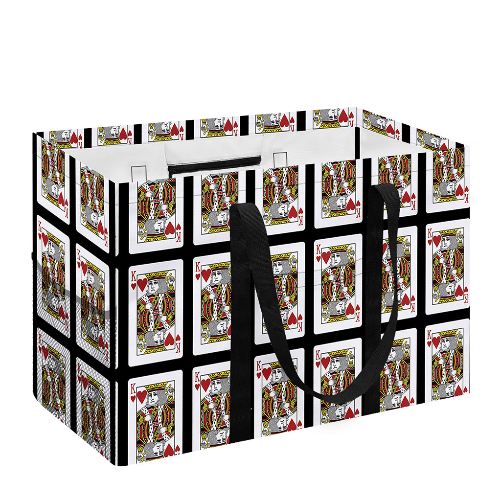 King Of Hearts Pattern Print Utility Tote Bag