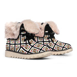 King Of Hearts Pattern Print Winter Boots