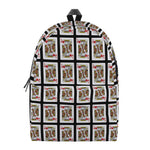 King Of Hearts Playing Card Pattern Print Backpack