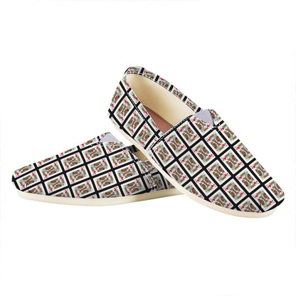 King Of Hearts Playing Card Pattern Print Casual Shoes