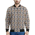 King Of Hearts Pattern Print Men's Bomber Jacket