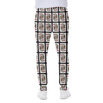 King Of Hearts Playing Card Pattern Print Scuba Joggers