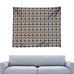 King Of Hearts Playing Card Pattern Print Tapestry