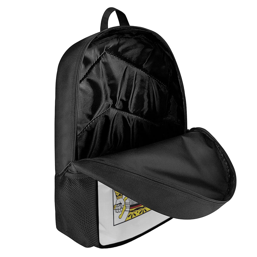 King Of Hearts Playing Card Print 17 Inch Backpack