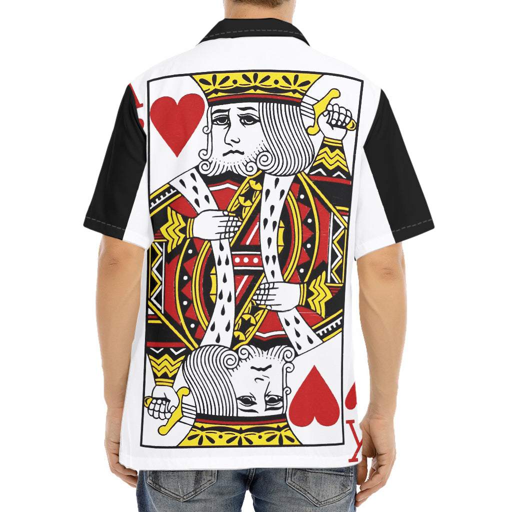 King Of Hearts Playing Card Print Aloha Shirt