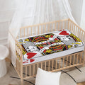 King Of Hearts Playing Card Print Baby Crib Sheet