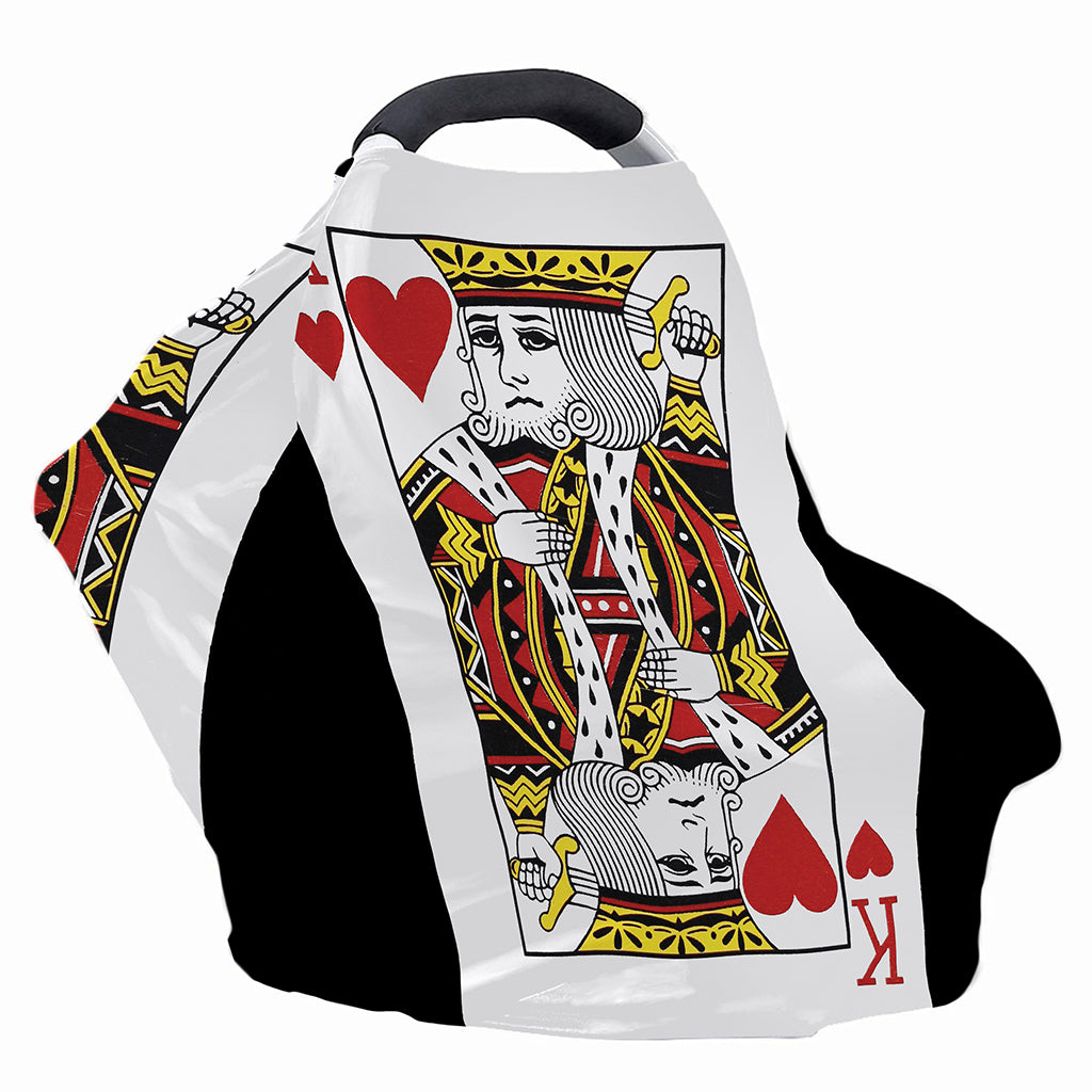 King Of Hearts Playing Card Print Baby Seat Cover