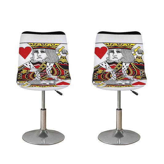 King Of Hearts Playing Card Print Bar Stool Covers