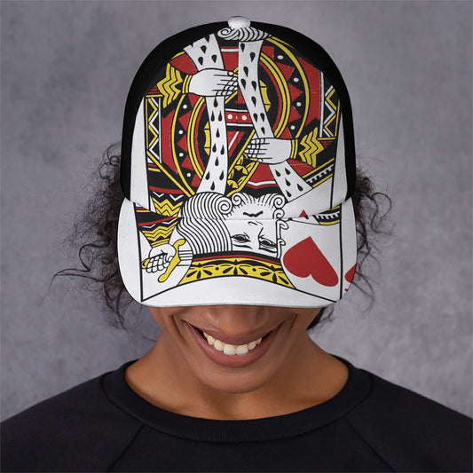 King Of Hearts Playing Card Print Baseball Cap