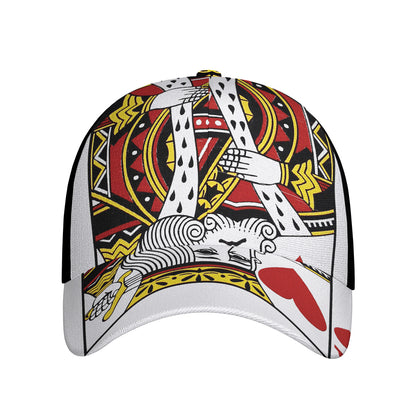 King Of Hearts Playing Card Print Baseball Cap