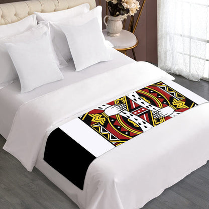 King Of Hearts Playing Card Print Bed Runner