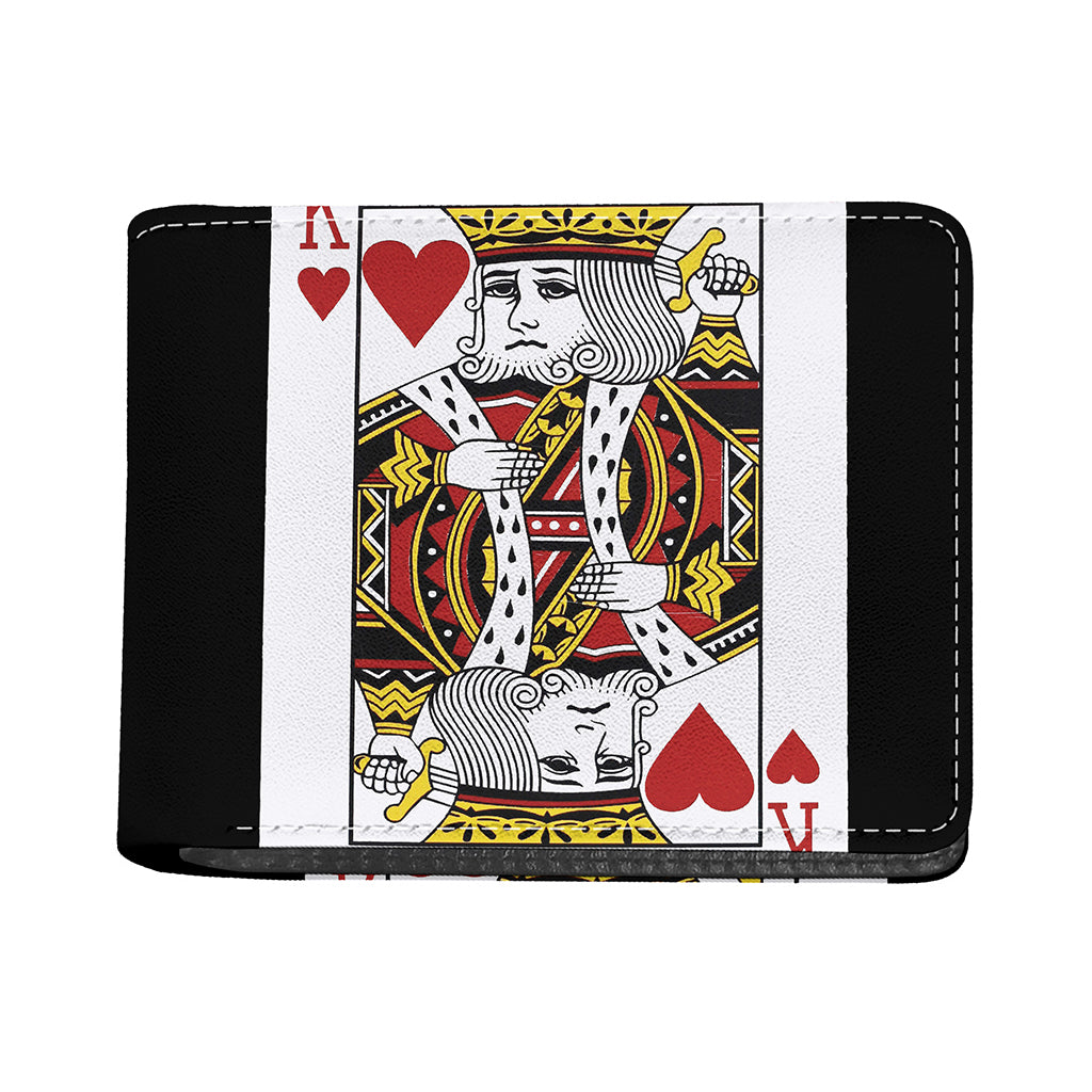 King Of Hearts Playing Card Print Bifold Wallet
