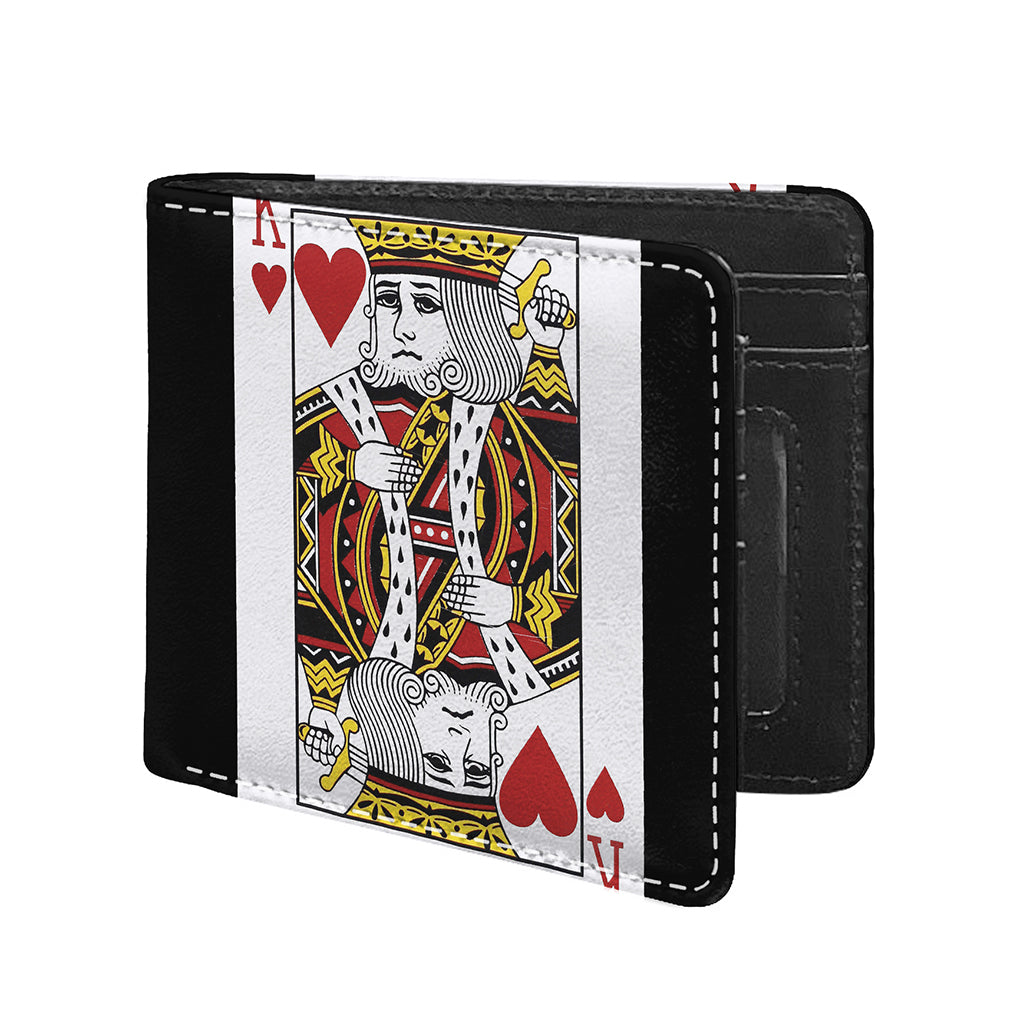 King Of Hearts Playing Card Print Bifold Wallet