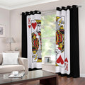 King Of Hearts Playing Card Print Dimout Grommet Curtains