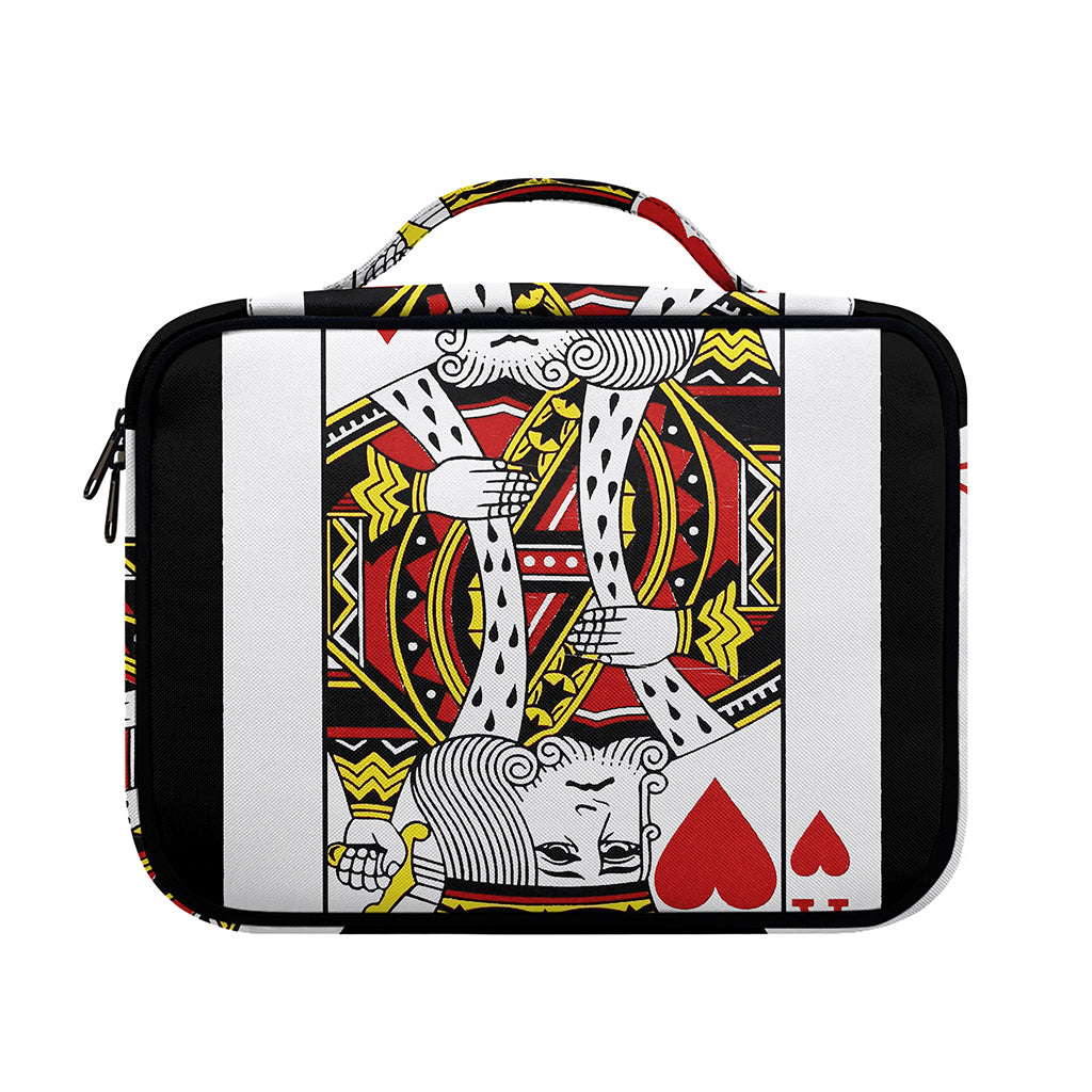 King Of Hearts Playing Card Print Briefcase Bible Bag