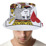 King Of Hearts Playing Card Print Bucket Hat
