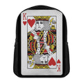 King Of Hearts Playing Card Print Casual Backpack