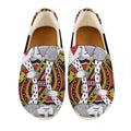 King Of Hearts Playing Card Print Casual Shoes