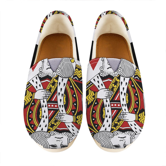 King Of Hearts Playing Card Print Casual Shoes