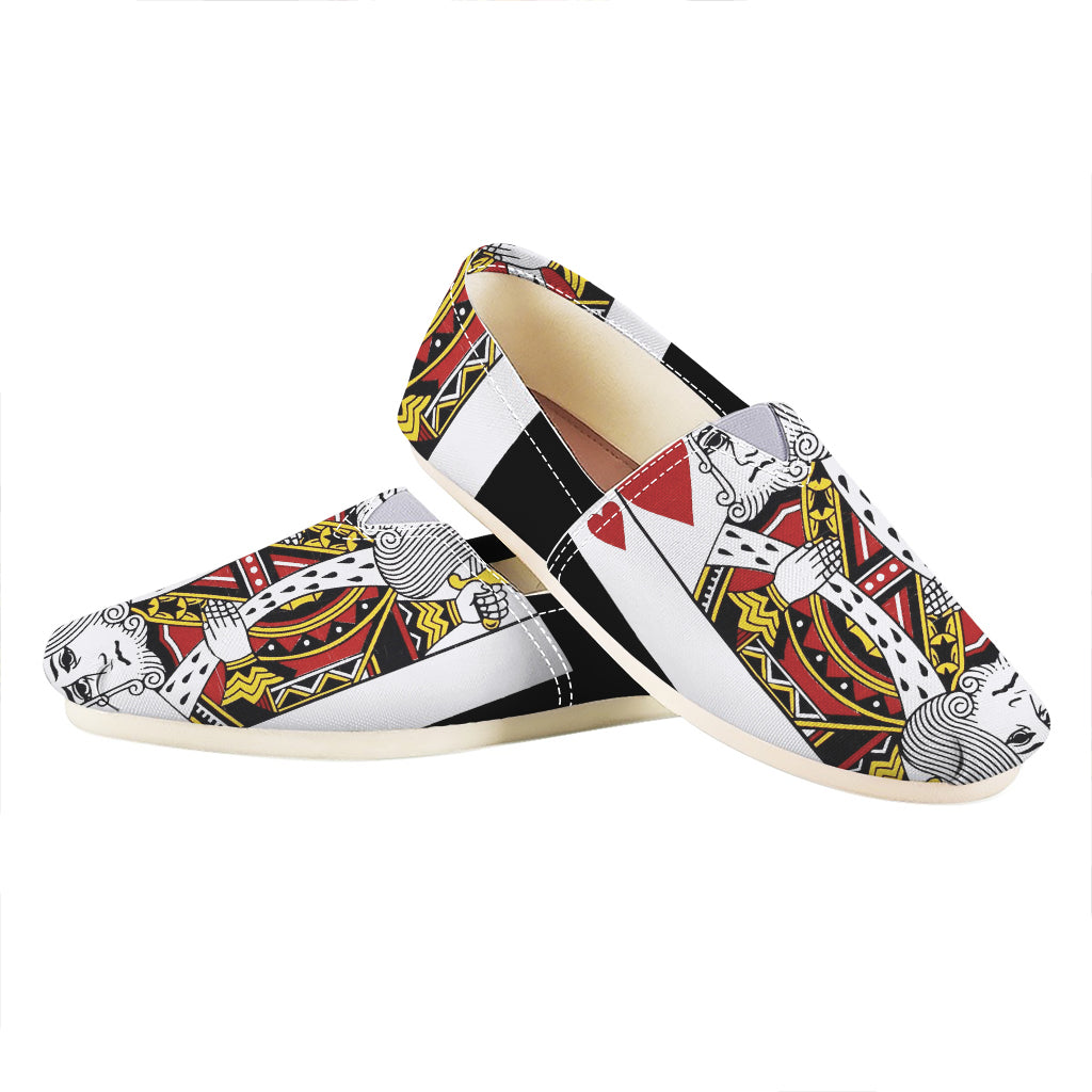 King Of Hearts Playing Card Print Casual Shoes