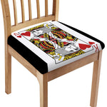 King Of Hearts Playing Card Print Chair Cushion Cover