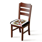 King Of Hearts Playing Card Print Chair Cushion Cover