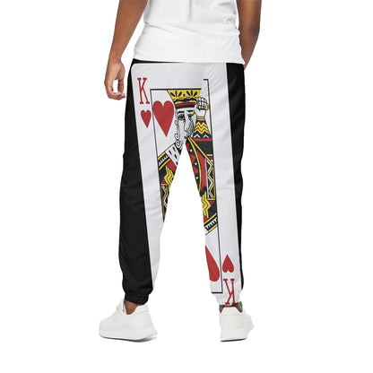 King Of Hearts Playing Card Print Cotton Pants
