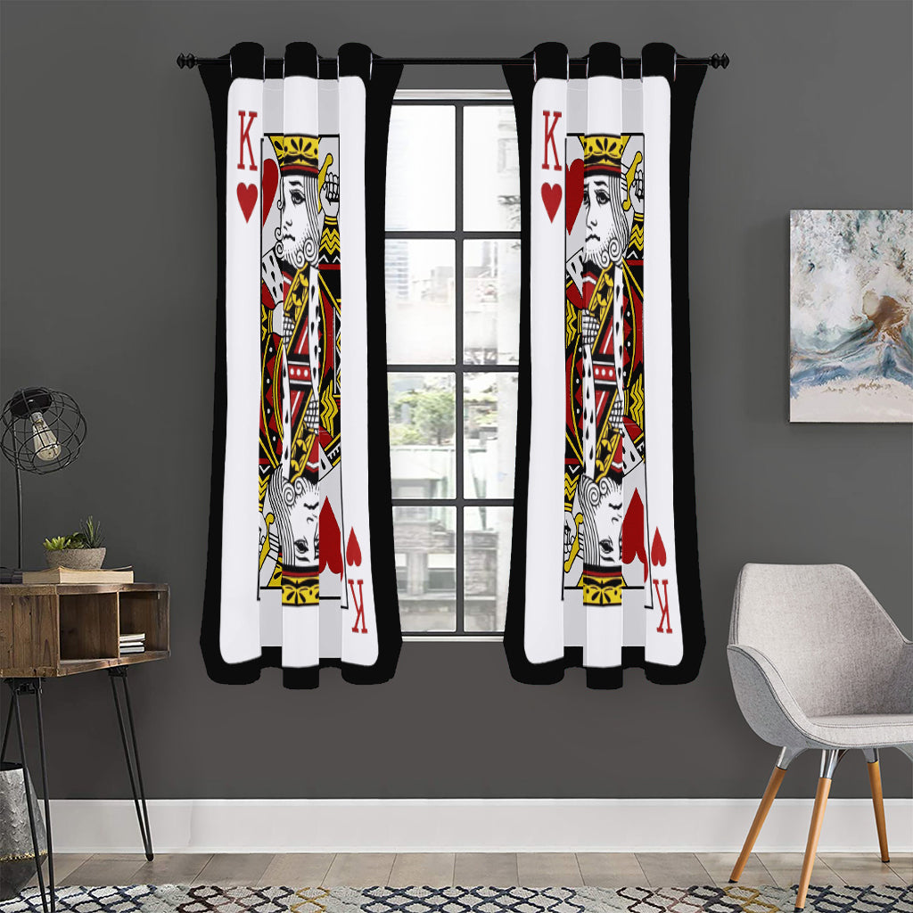 King Of Hearts Playing Card Print Curtain