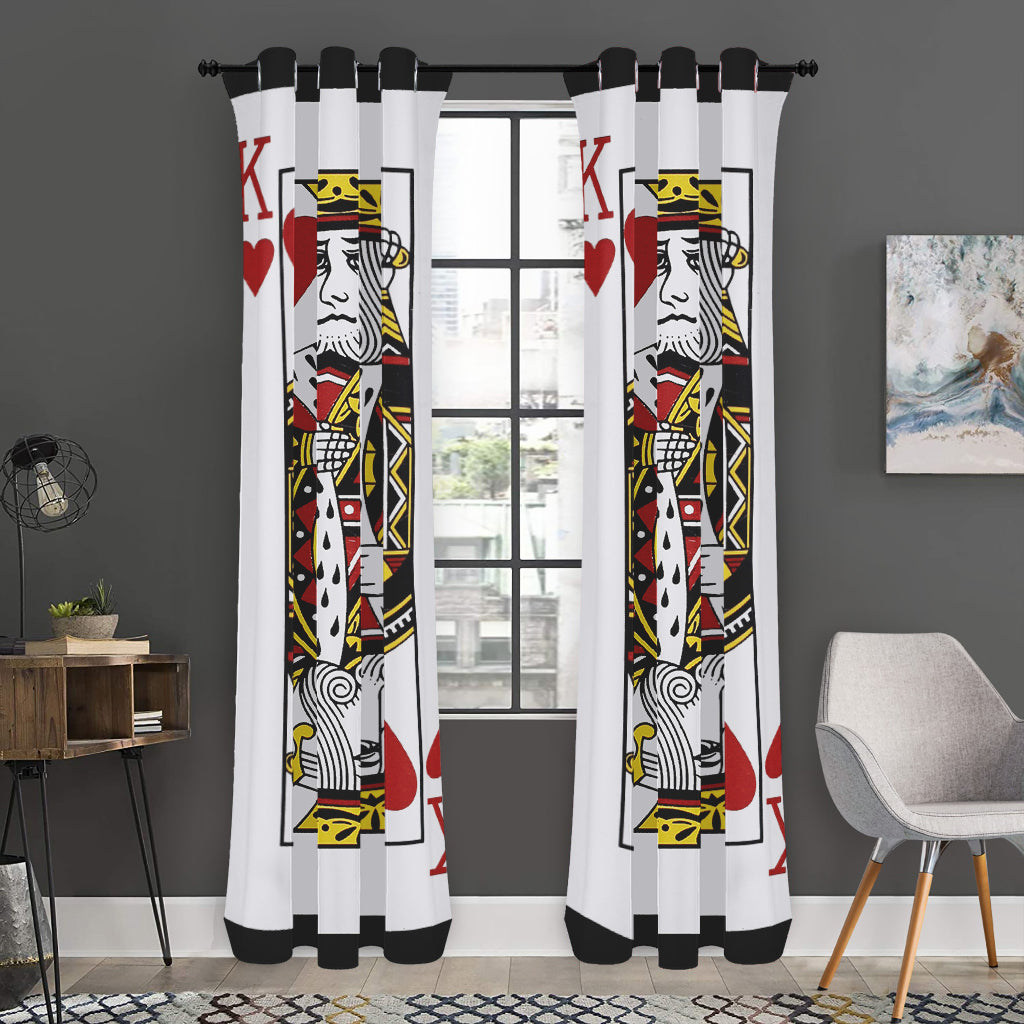 King Of Hearts Playing Card Print Curtain
