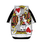 King Of Hearts Playing Card Print Dog Zip Up Hoodie