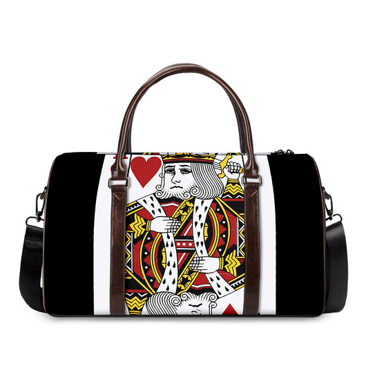 King Of Hearts Playing Card Print Duffle Bag