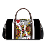 King Of Hearts Playing Card Print Duffle Bag