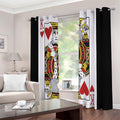King Of Hearts Playing Card Print Extra Wide Grommet Curtains