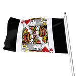 King Of Hearts Playing Card Print Flag