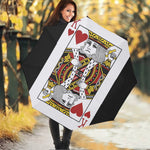 King Of Hearts Playing Card Print Foldable Umbrella